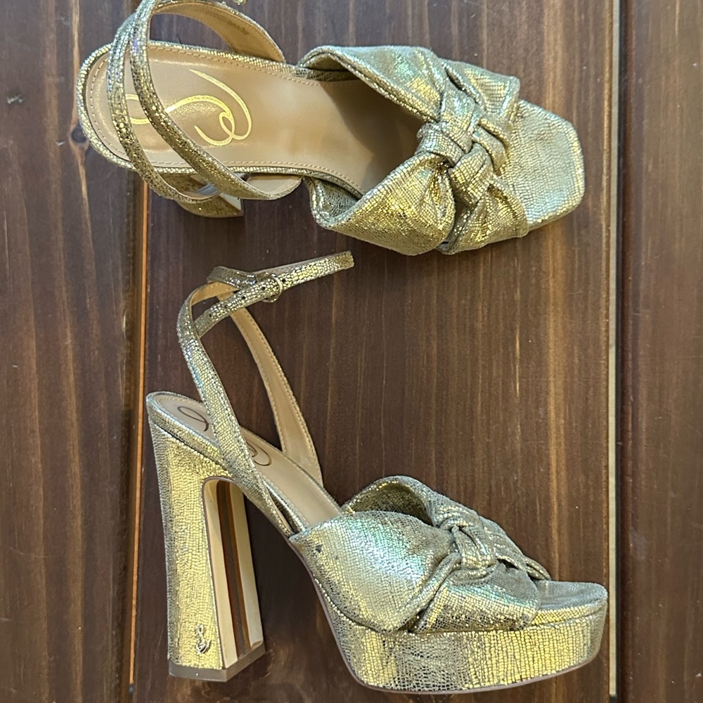Elegant Gold Platform Heels - Sam Edelman